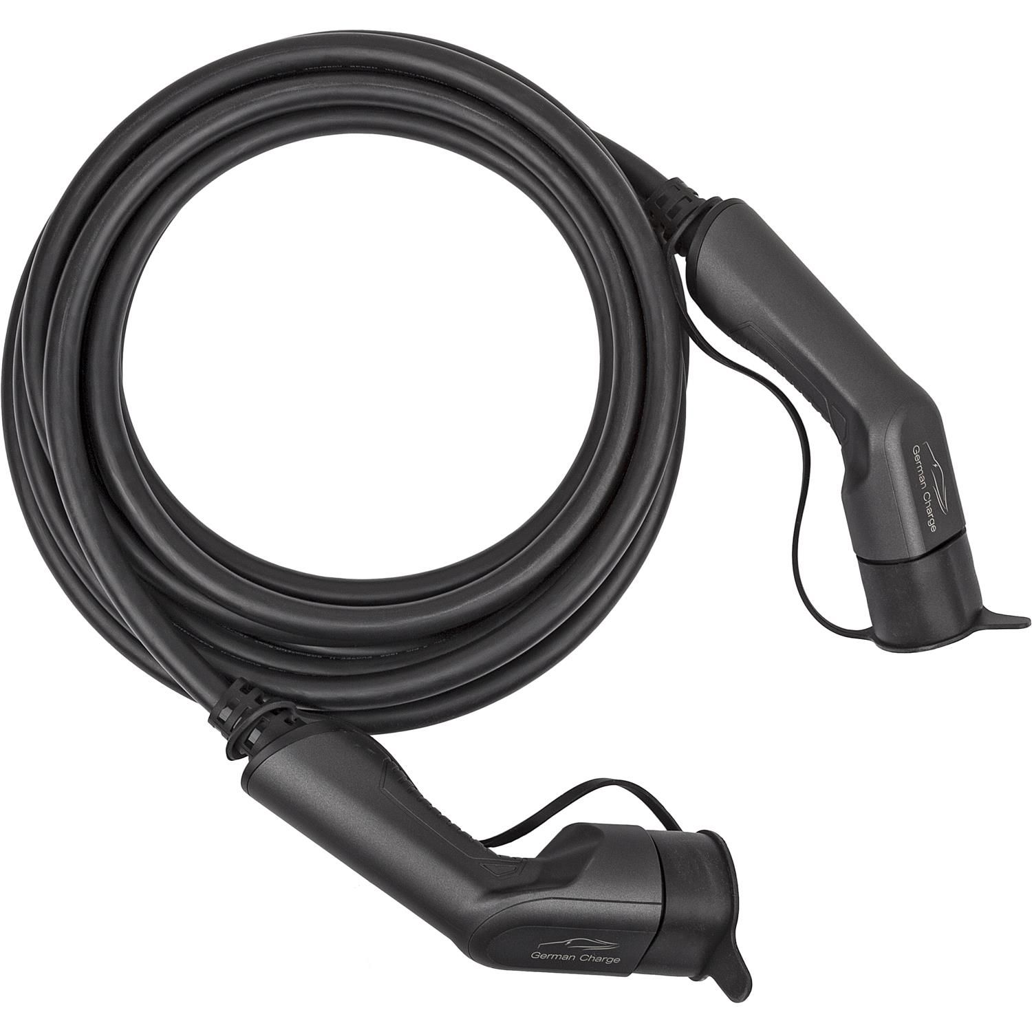 2 GERMAN Komfort-Ladekabel für Typ Ladegeräte E-Autos CHARGE Universal, schwarz