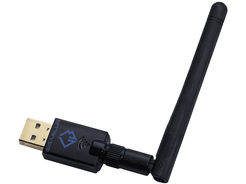 GIGABLUE 600 MBit Wlan Dual Band Adapter mit Antenne WLAN Adapter