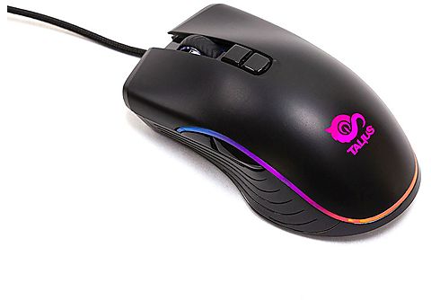 Ratón gaming  - TAL-SPITFIRE TALIUS, Cable, 12000 ppp, Negro