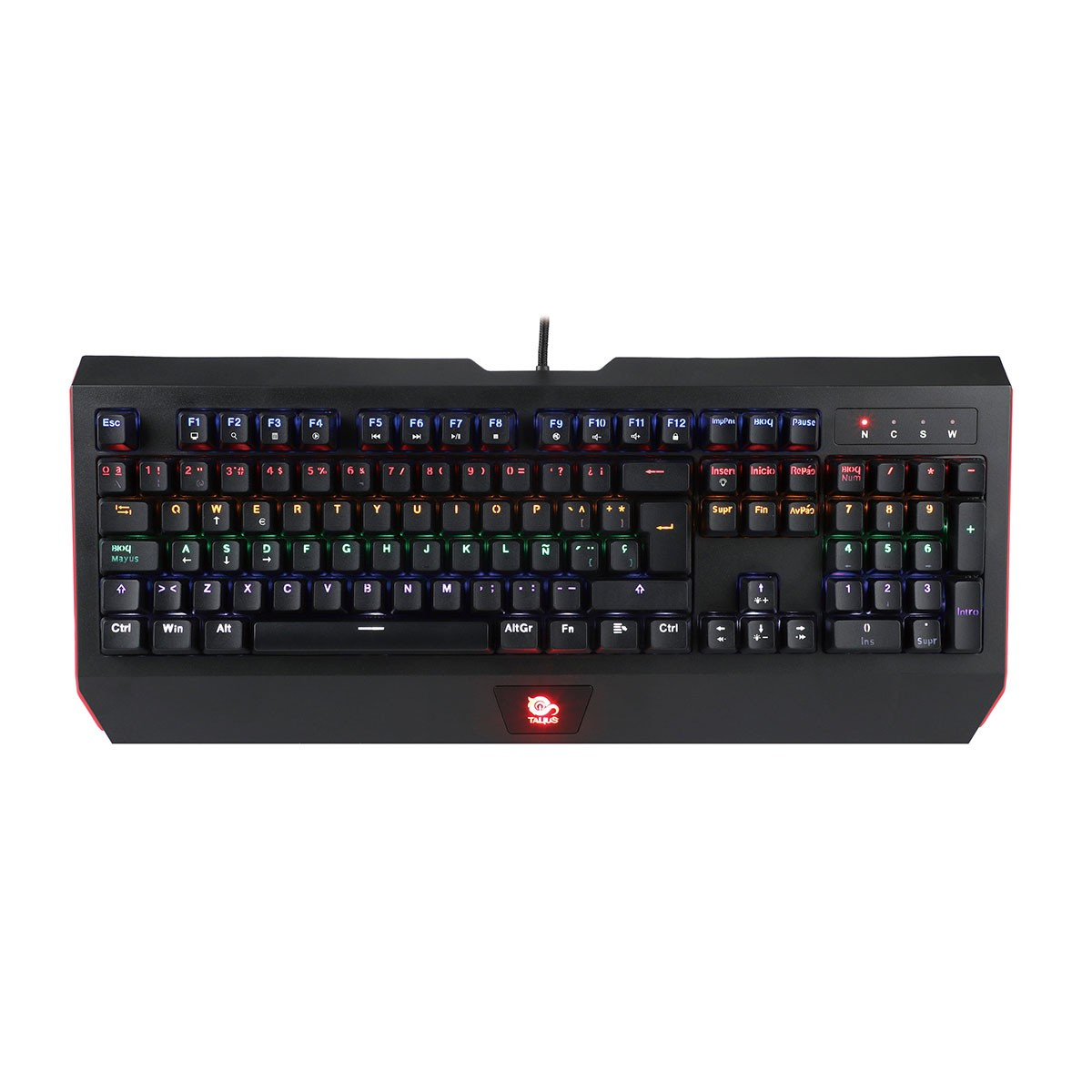 Talius Teclado Gaming rune rgb switch outemu red usb talrune retroiluminación negro