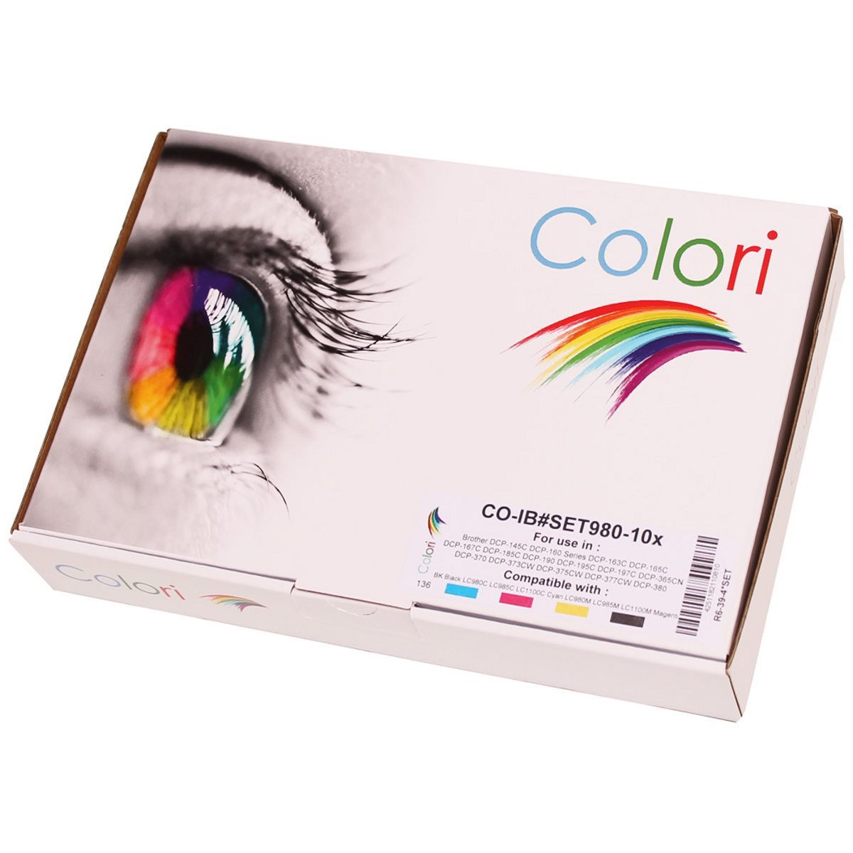 (LC980BK LC1100Y Black Yellow) CMYK Magenta LC985Y COLORI LC980Y Tinte LC1100BK 10x LC985M LC980M LC985C LC1100M Cyan LC985BK LC980C Kompatibel Set LC1100C