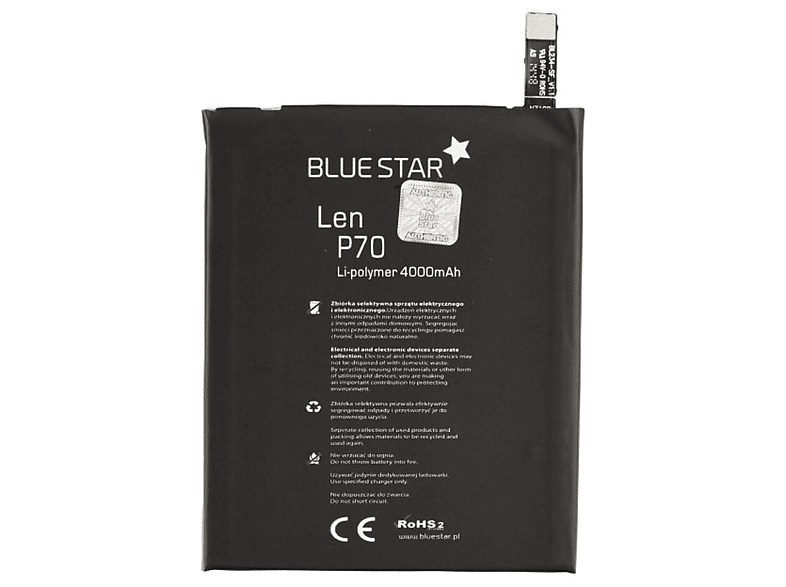 BLUESTAR Akku für Lenovo P70 / P70t / A5000/ Vibe P1m / P90 Li-Ion Handyakku