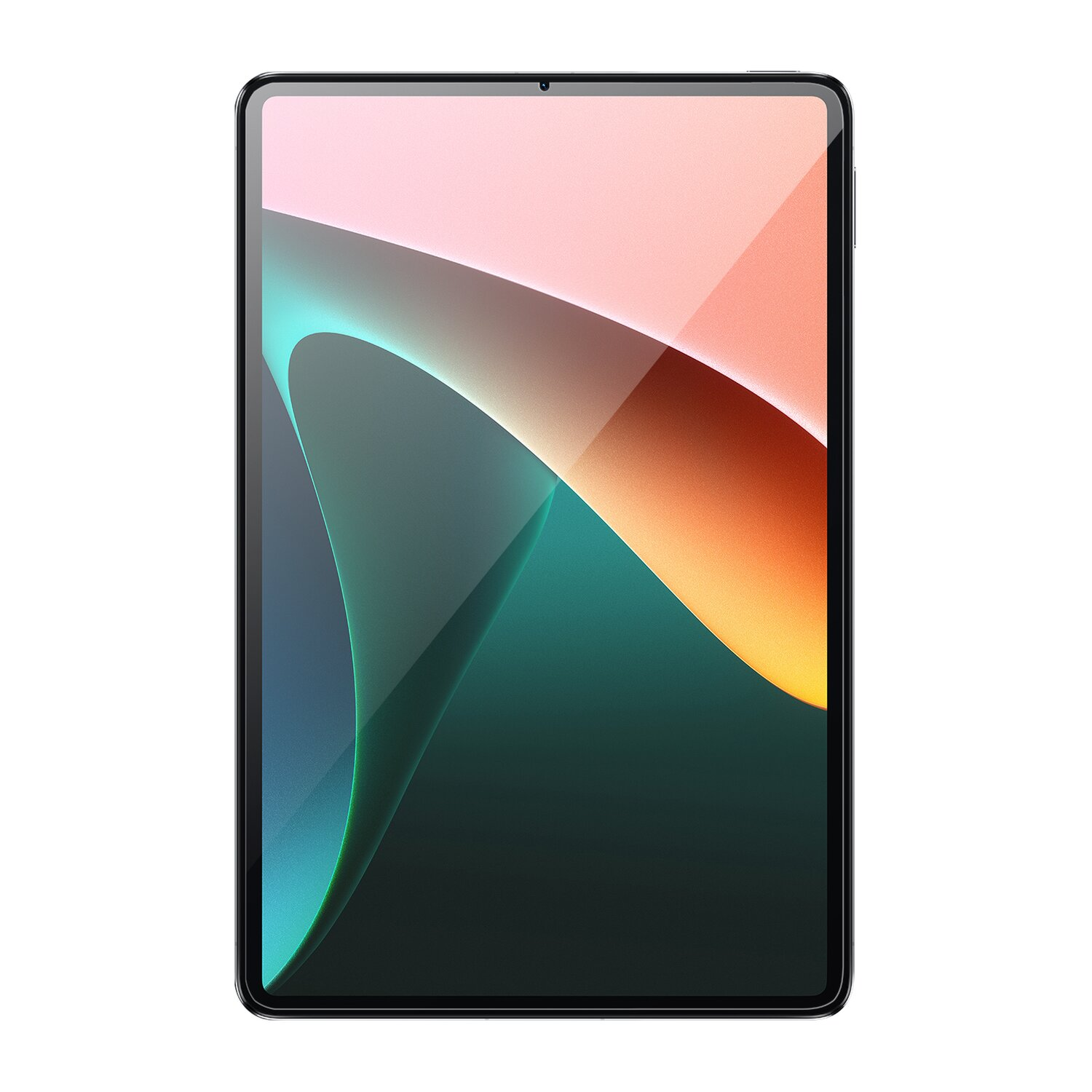 Ein Tablet mit einem bunten Bildschirm. Der Bildschirm zeigt einen bunten Hintergrund.