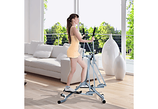 HOMCOM Crosstrainer mit LCD-Display Crosstrainer, silber, schwarz