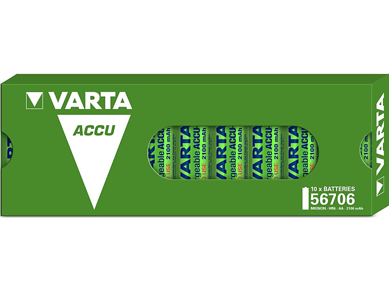 VARTA AA 2100mAh Akku Endless, 10St. Power NiMH, 2.1 (Tray) Akku Ah NiMH OEM NiMH Recharge Volt, 1.2 Recharge