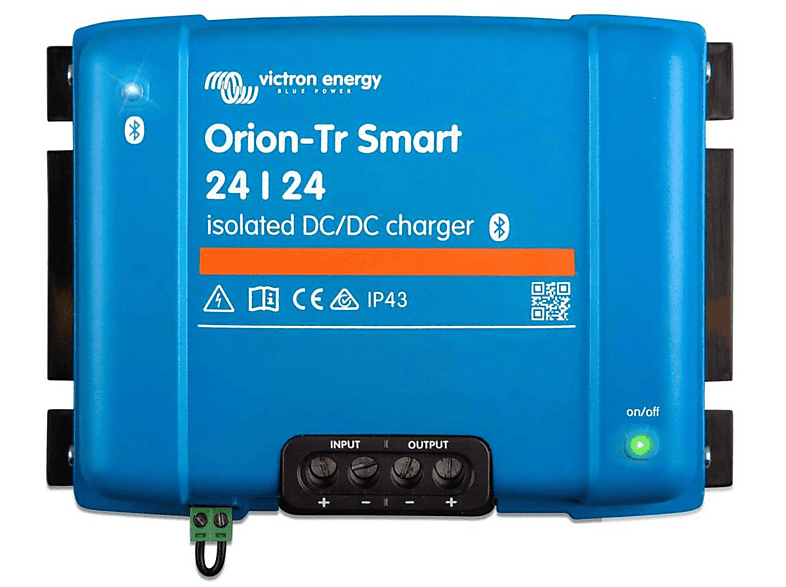 VICTRON ENERGY Orion-Tr Smart 24/24 12A (280W) DC/DC Ladegerät für Blei- und Lithium Akkus isoliert Ladegerät Universal, 12 Volt, blau