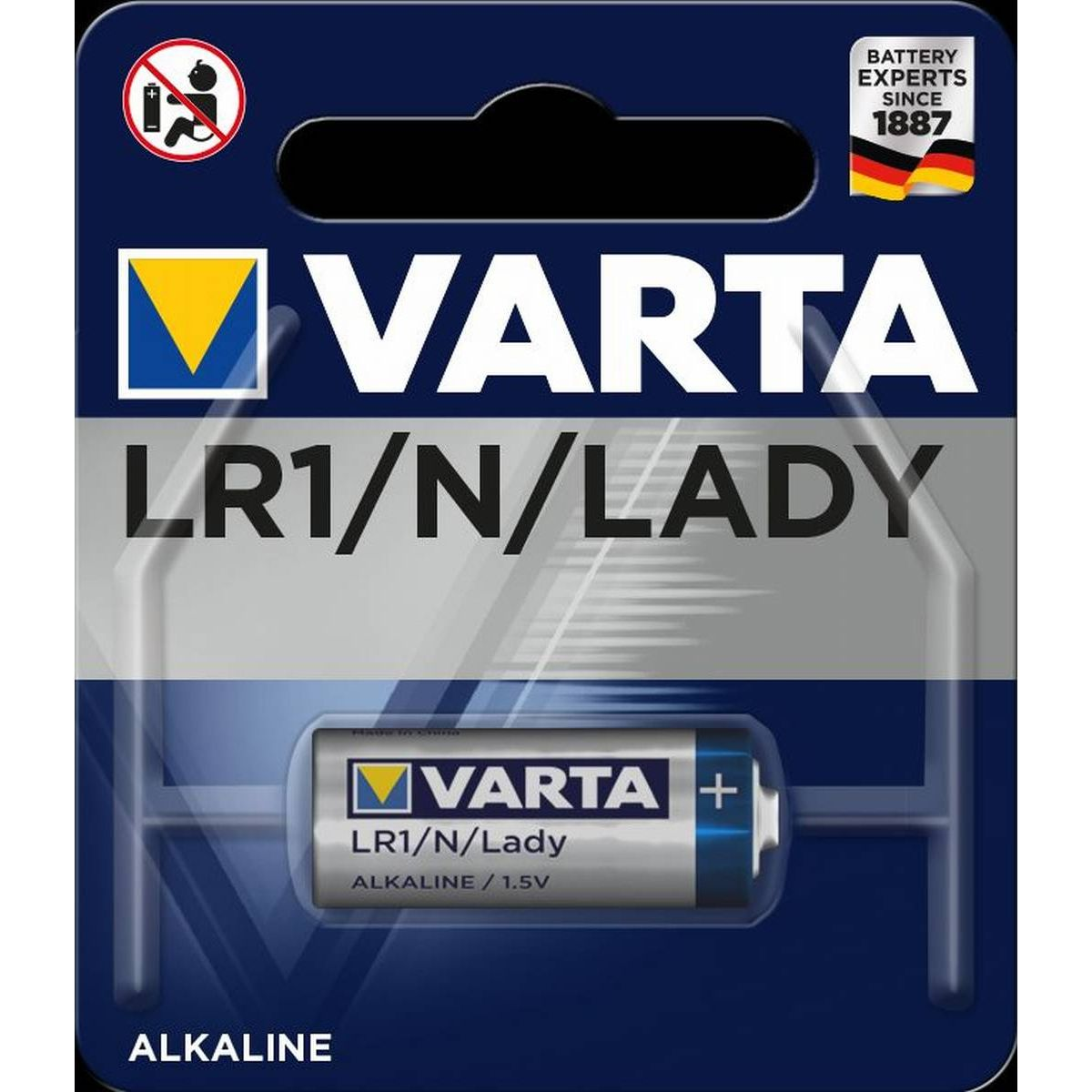 Pila Varta Lr1 1 unidad batería alcalina profesional azulplateado 48064 lr1n lady 4901 de manganeso 1.5v 15v lr1nlady 4001