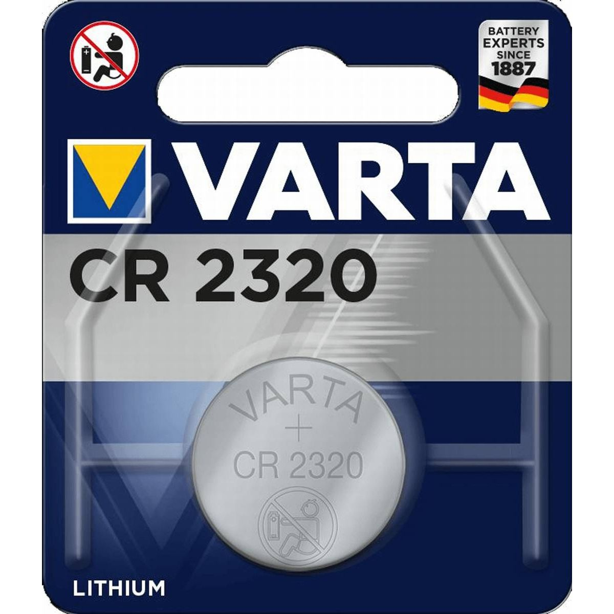 Li-MnO2, VARTA Reloj (1er Knopfzelle, Blister) Lithium CR2320 Volt, Knopfzelle Electronics 3V 0.135 3 Ah