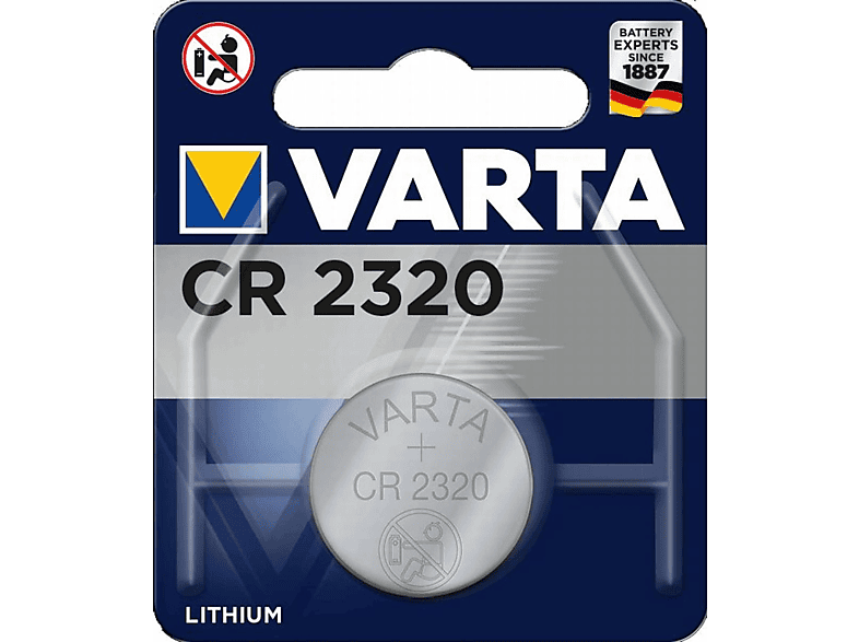 VARTA Electronics CR2320 Knopfzelle 0.135 Li-MnO2, 3 Blister) Knopfzelle, Reloj Ah (1er 3V Volt, Lithium