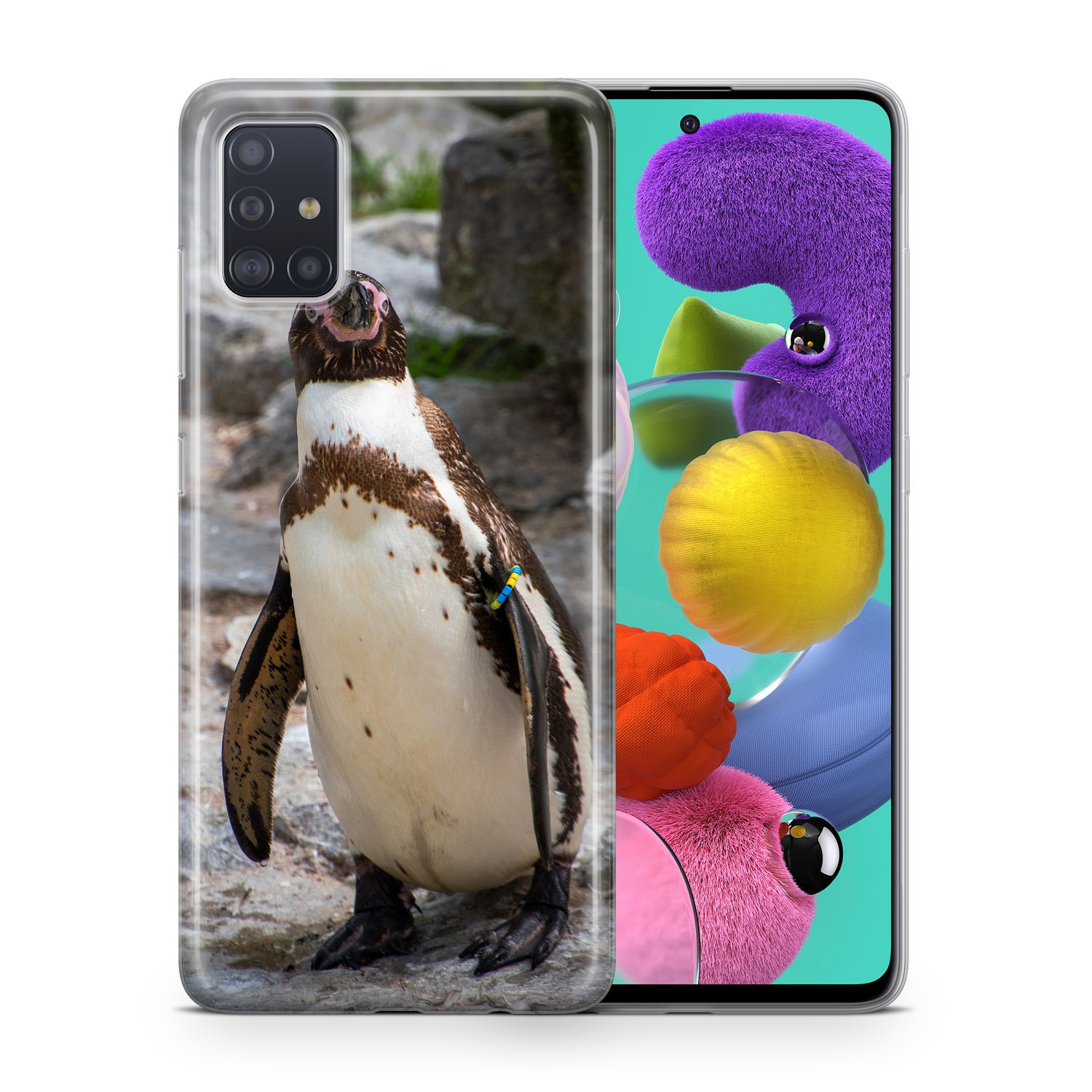 Handyhülle mit einem Pinguin.