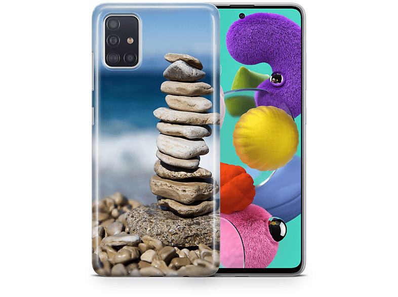 KÖNIG DESIGN Schutzhülle, Backcover, Samsung, Galaxy A7 (2018), Mehrfarbig