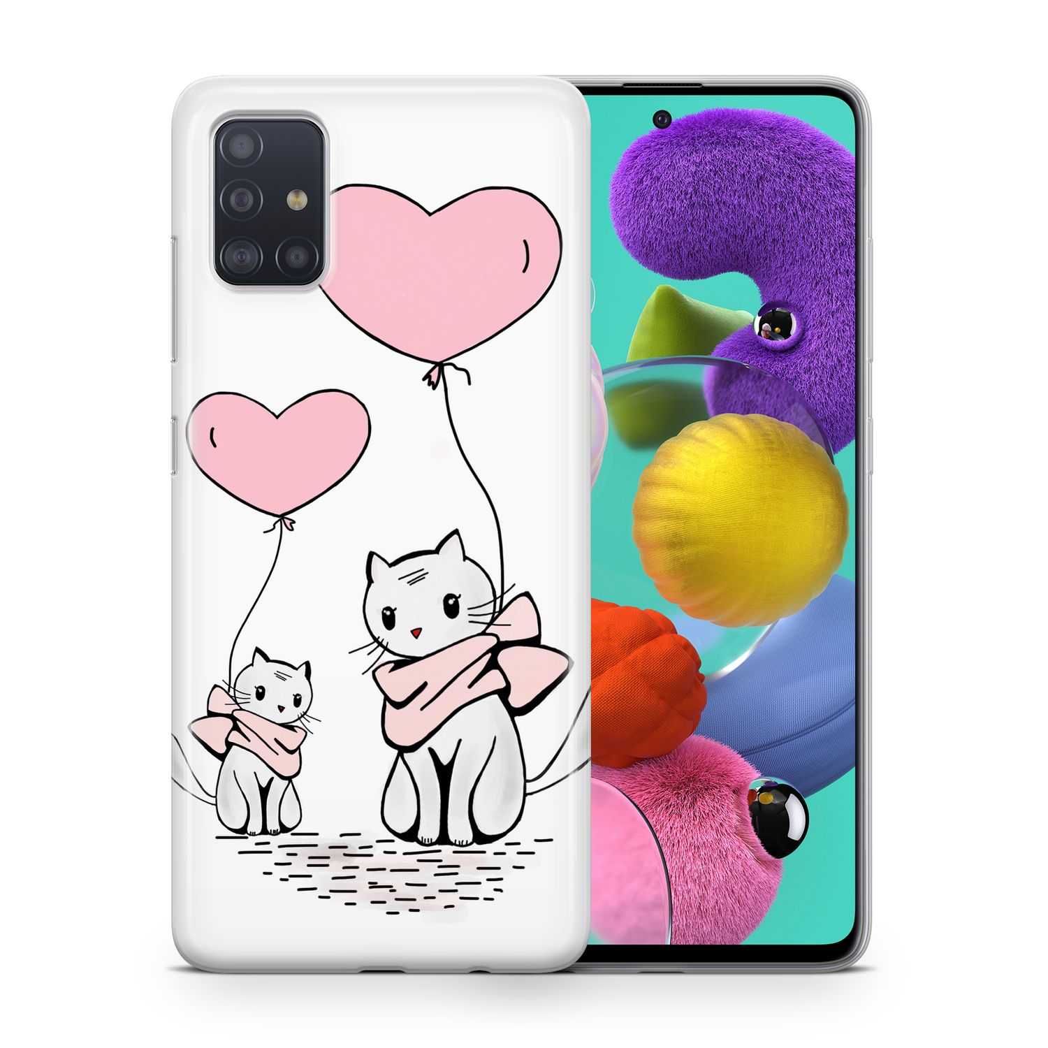 Backcover, KÖNIG Galaxy Samsung, DESIGN Mehrfarbig Schutzhülle, A91,