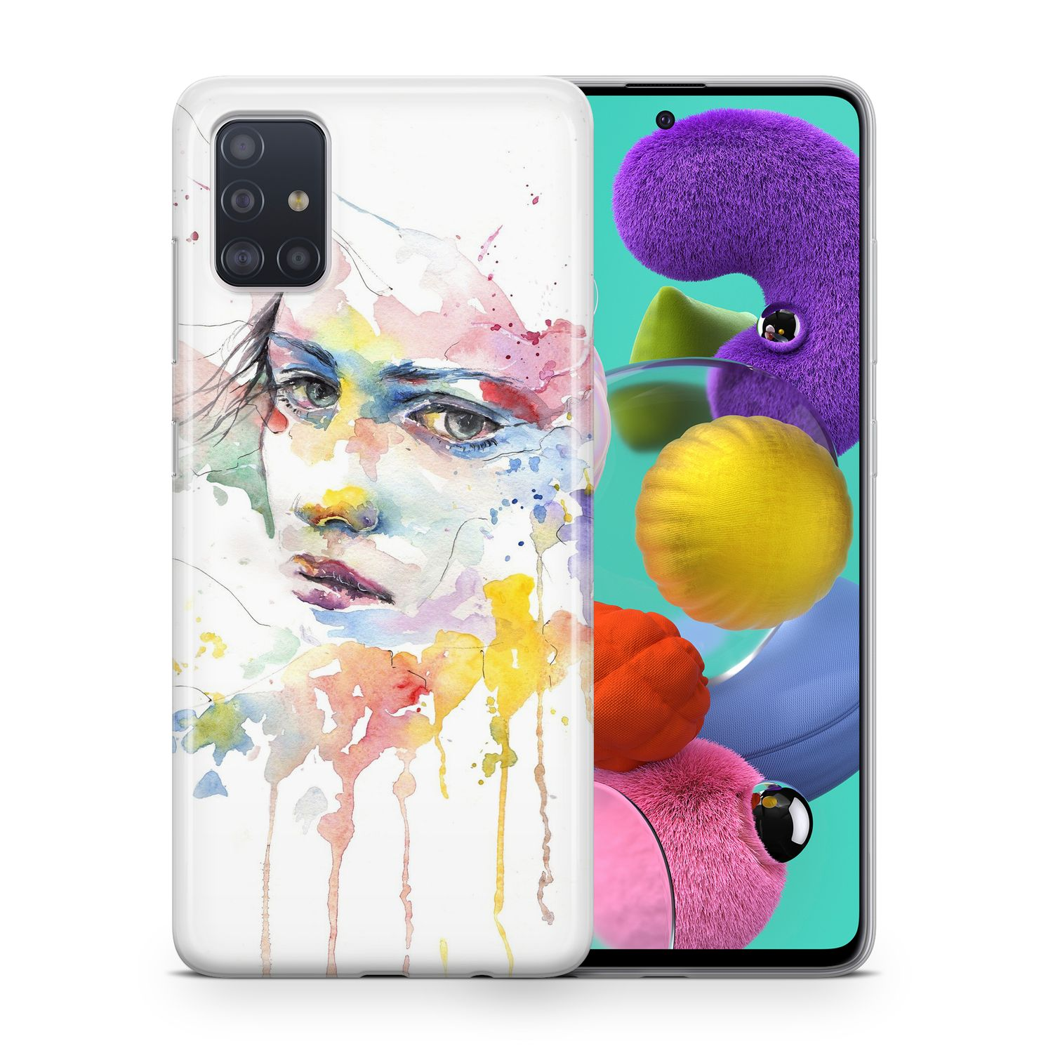Galaxy J4 Samsung, Mehrfarbig Backcover, DESIGN Schutzhülle, KÖNIG Plus,