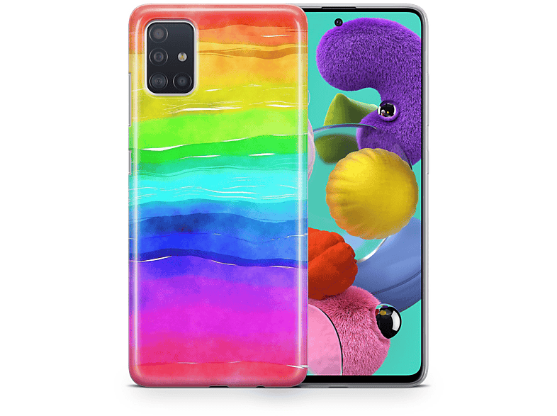 KÖNIG DESIGN Schutzhülle, Backcover, Samsung, Galaxy A3 (2017), Mehrfarbig