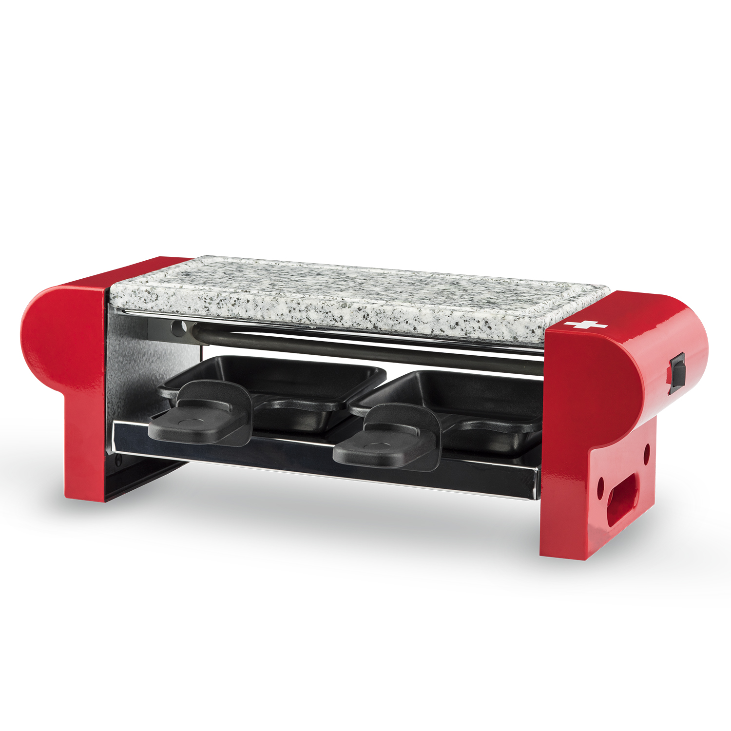 / H.KOENIG Personen / Raclette 350 2 Raclette-Gerät rot / mit Granitplatte RP2 W H.Koenig /