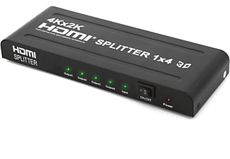Splitter HDMI Splitter 4x Calidad 4k;UNOTEC, Negro