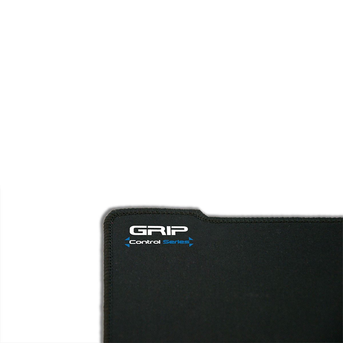 Czarna podkładka pod mysz z białym tekstem "GRIP Control Series". Czarne krawędzie.