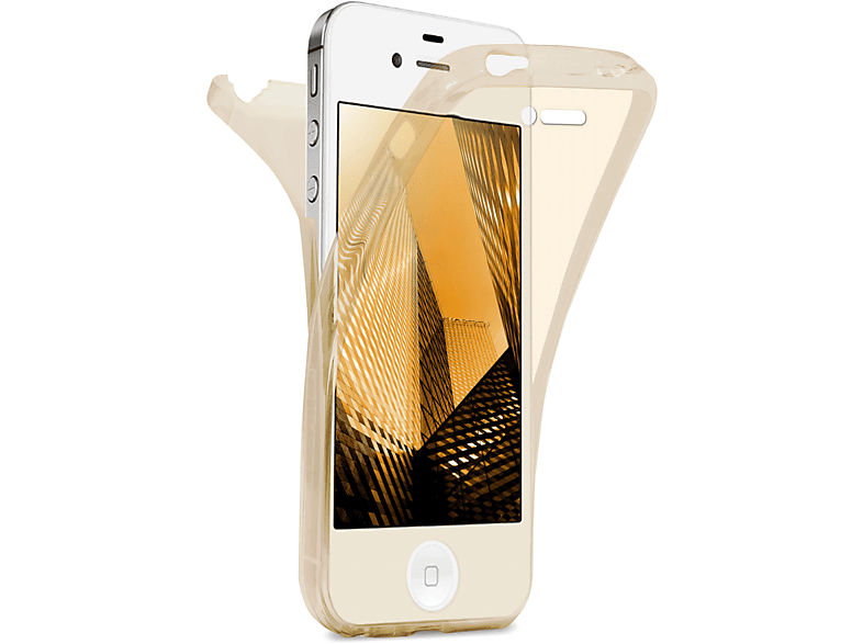 Apple, 4, Case, Double MOEX Full 4s / iPhone iPhone Gold Cover,