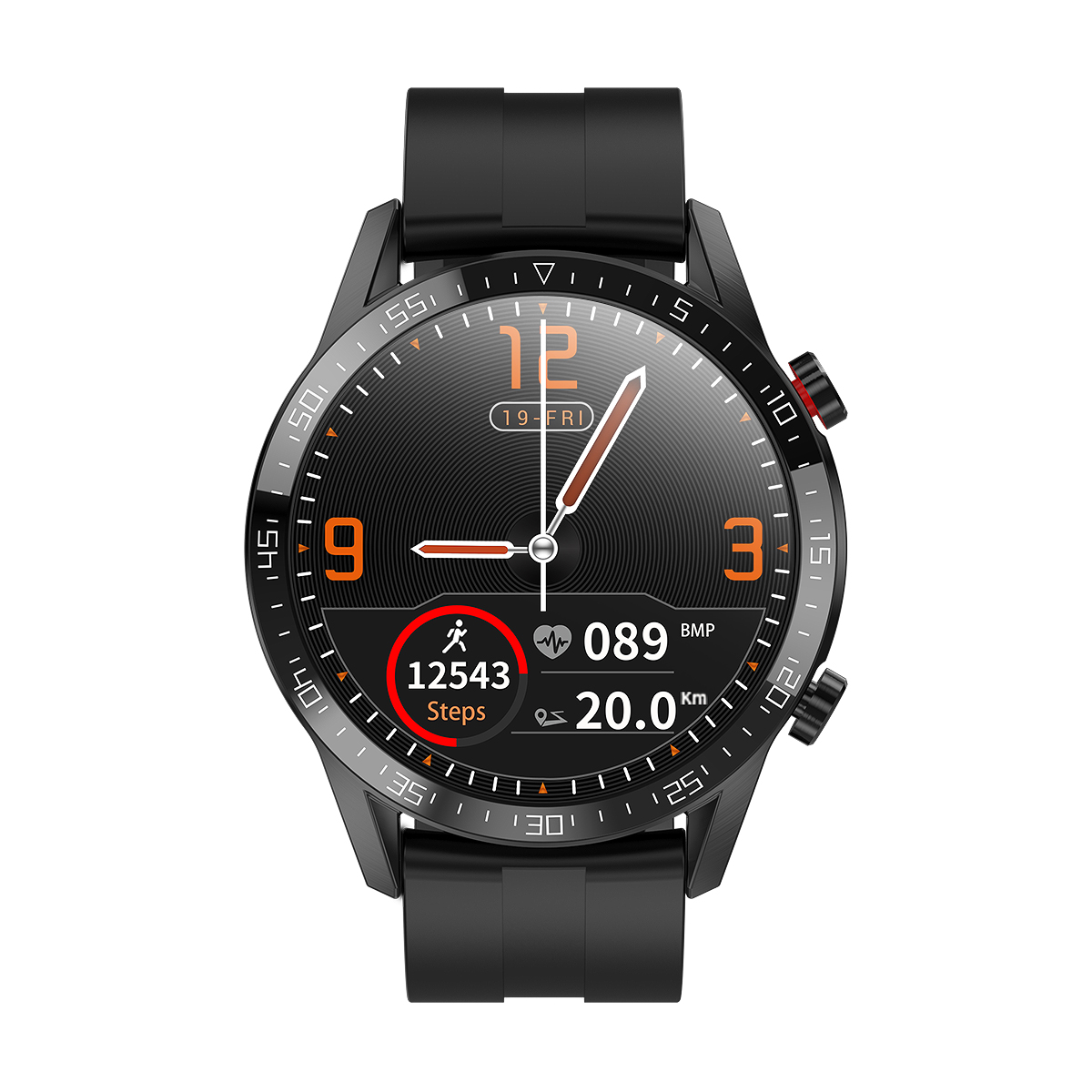 Reloj Inteligente ATOM-Negro (Gel de sílice negro) - Reloj Inteligente - Smartwatch INNJOO, Negro