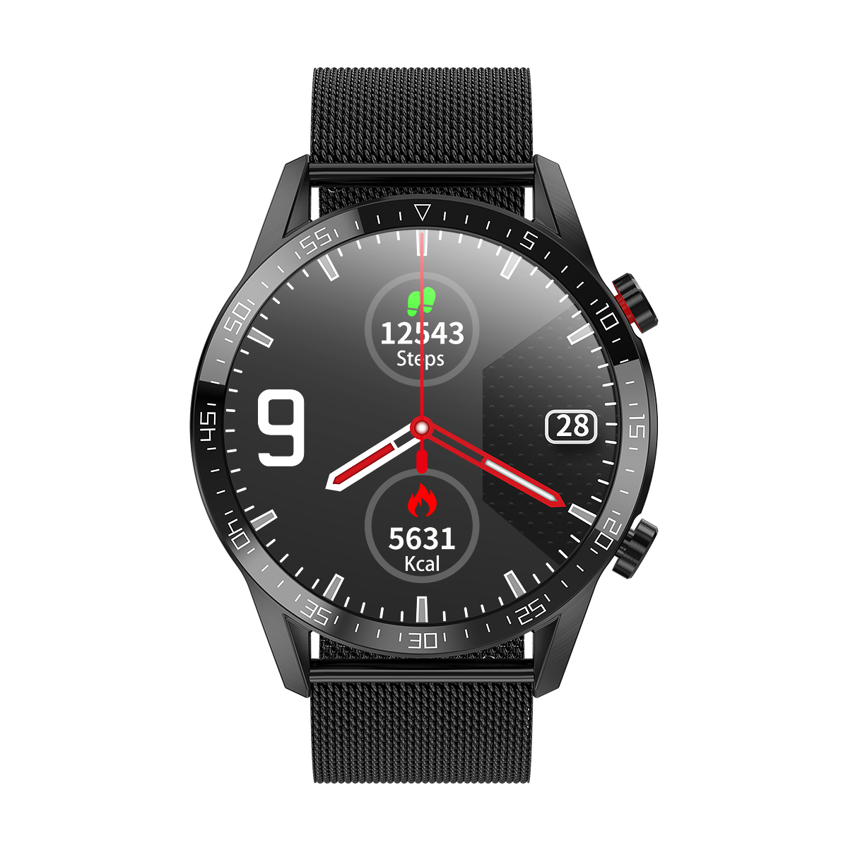 Reloj Inteligente ATOM-Negro (Acero negro) - Reloj Inteligente - Smartwatch INNJOO, Nebro