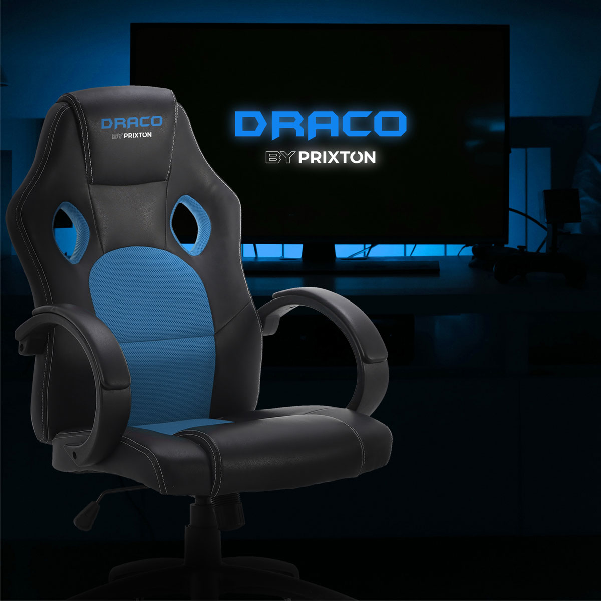 PRIXTON Draco Gaming-Stuhl, blau