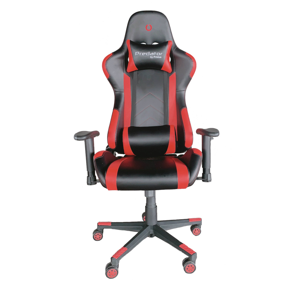 Silla gaming - Predator PRIXTON, Reposabrazos2D (regulable en altura y anchura), Rojo