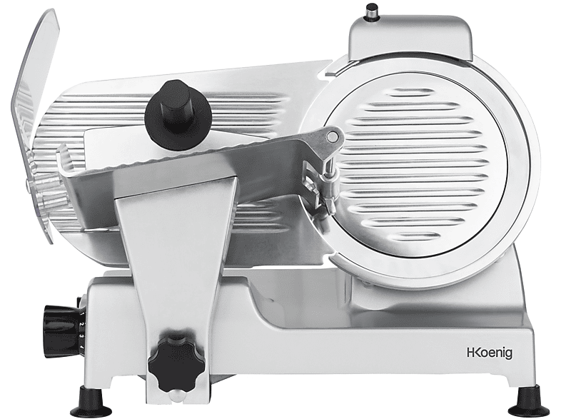 H.KOENIG H.Koenig MSX220 / / Schneidemaschine Dicke mm bis mit Allesschneider 240 / Aufschnitt 12 / silber Messerschärfer Watt