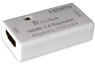 FEINTECH VMR00100, HDMI 2.0 Repeater 4K 60Hz verstärkt HDMI-Signale bis zu 50 m, unterstützt HDCP 2.2, HDMI-CEC-Durchlass, ARC