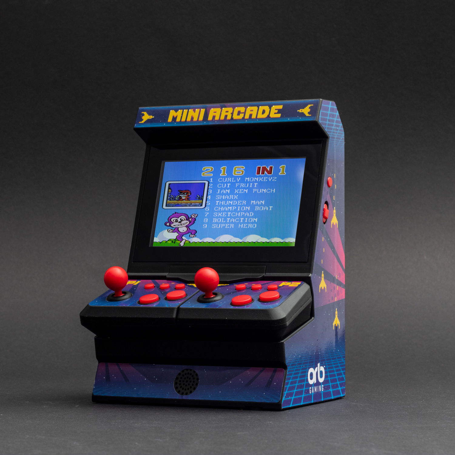 - 300x inkl. Arcade Machine mit Dual-Controller Mini 8-Bit ORB Spielen