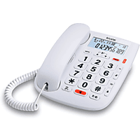 Teléfono fijo  - ALCATEL TMAX20 TELÉFONO FIJO CON CABLE ALCATEL, Blanco