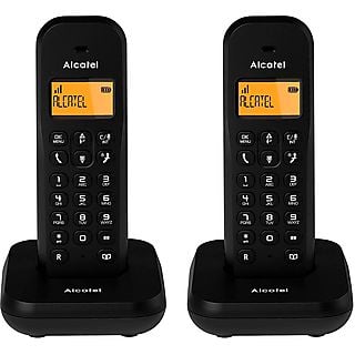 Teléfono inalámbrico - ALCATEL alcatel E155 Dúo de teléfonos fijos inalámbricos negros, Análogo, Negro
