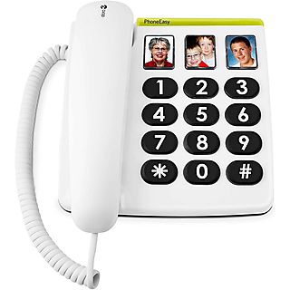 Teléfono fijo - DORO DORO PHONE EASY 331PH TELÉFONO FIJO CON CABLE, Análogo, Blanco