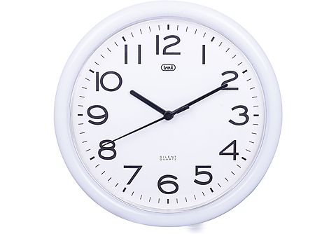 Reloj  - Reloj de Pared Trevi OM 3301 - silencioso de 25,5 cm de diámetro con maquinaria de cuarzo,  Blanco TREVI, Blanco