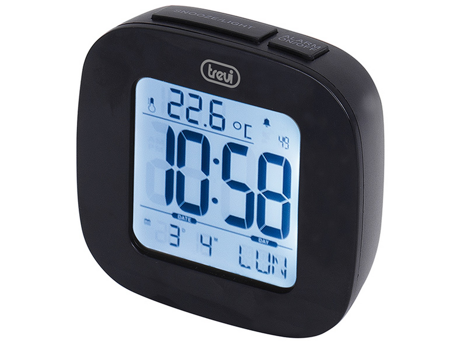 Radio Despertador Trevi 0sl386000 sld 3860 sbk negrodespertador digital alarm clock f°c español italiano esloveno lcd 78 30