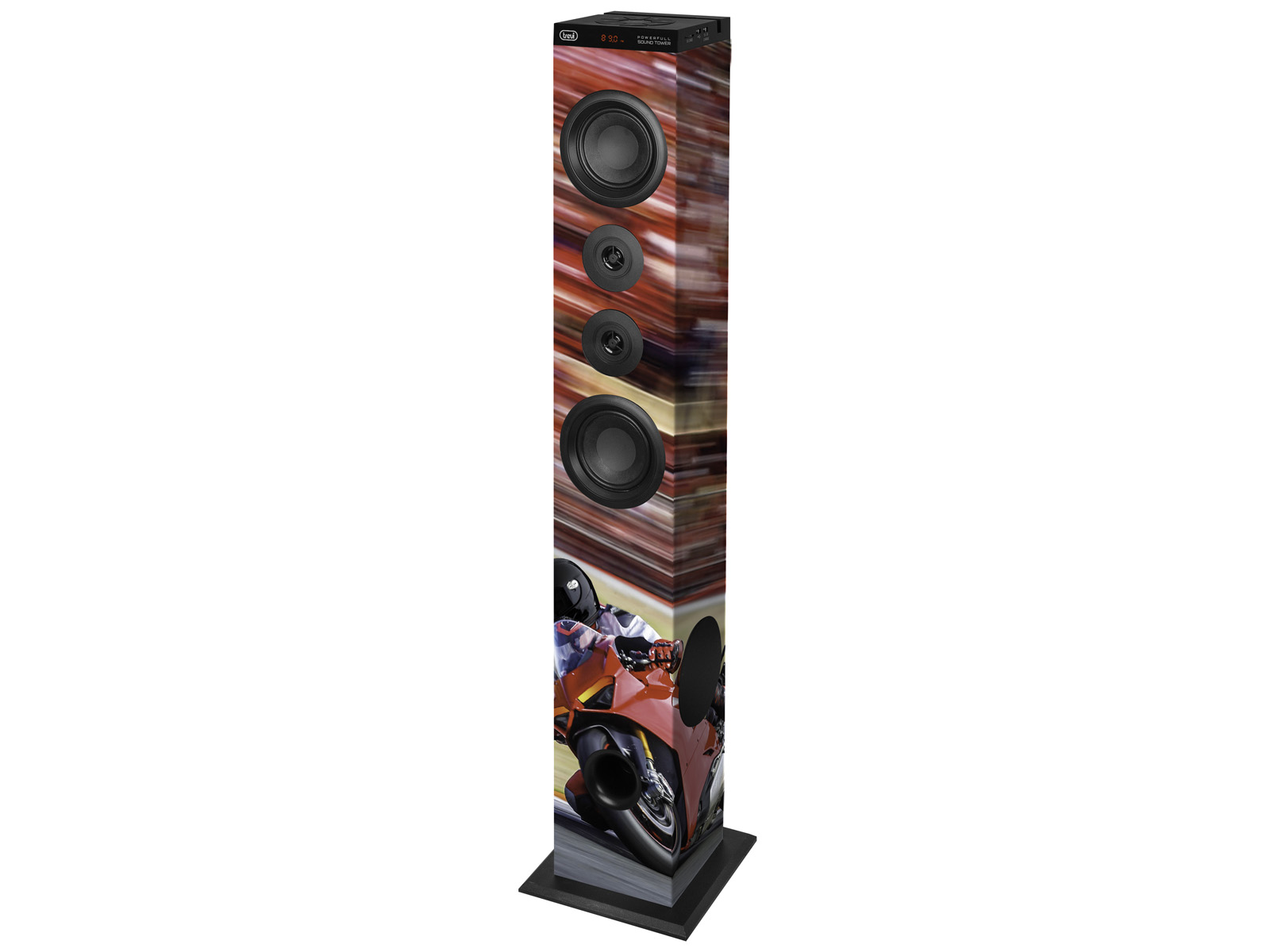 Torre de sonido - Torre de Sonido Trevi XT 104 con Radio FM, Bluetooth, MP3, USB, SD, Aux-in, Multicolo TREVI, Negro