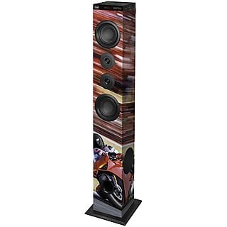 Torre de sonido - TREVI Torre de Sonido Trevi XT 104 con Radio FM, Bluetooth, MP3, USB, SD, Aux-in, Multicolo, Negro