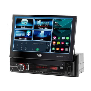 Autoradio  - Autoradio Trevi MDV 6380 Dab Sistema de Video para Coche con Pantalla Táctil de 7" Bluetooth, Negro TREVI, AUX-IN, BT, USB, Negro