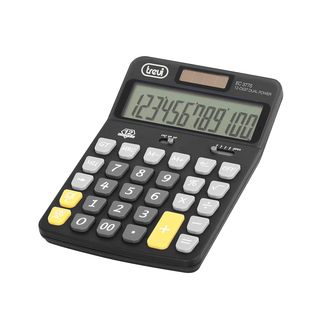 Calculadora - TREVI Calculadora Trevi EC 3775 12C  (Escritorio, Batería/Solar, Financial Calculator, Negro, Botones)