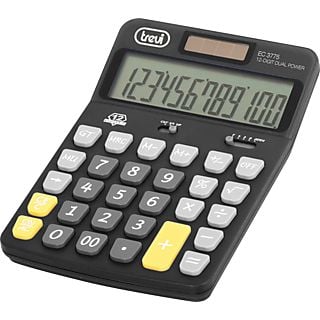 Calculadora - TREVI Calculadora Trevi EC 3775 12C  (Escritorio, Batería/Solar, Financial Calculator, Negro, Botones)