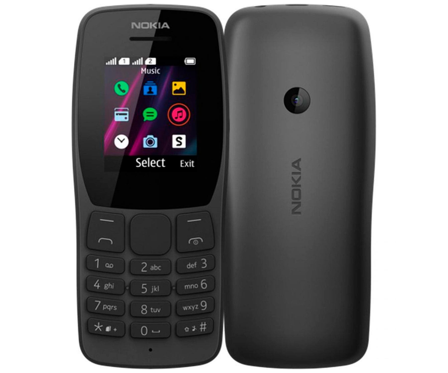 Nokia 110 De 177 4 mb ram rom 0.1 mp batería 800 mah dual sim negro espt libre gsm 1.77 qqvga 4mb 32gb