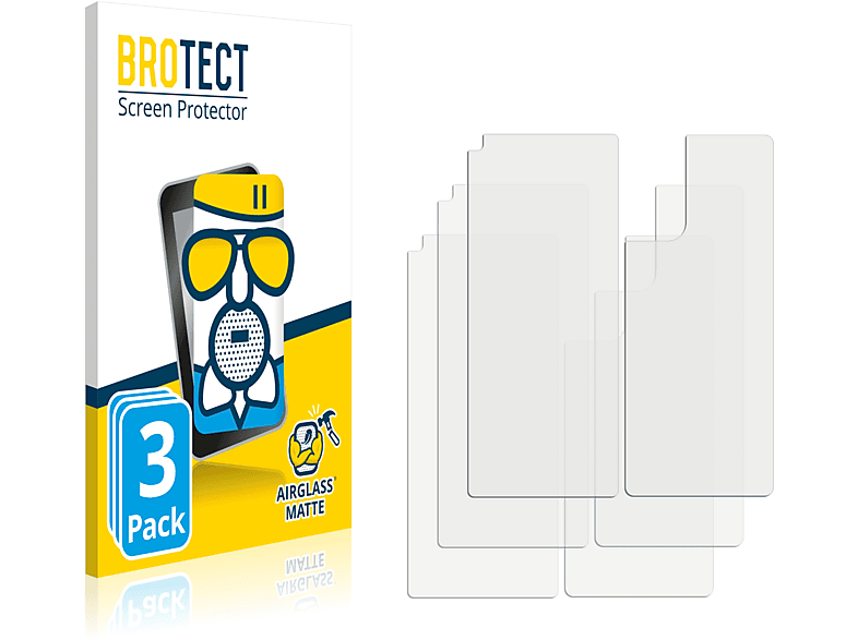 BROTECT 3x Airglass matte (Vorder Oppo Rückseite)) Schutzfolie(für + Lite Find X3
