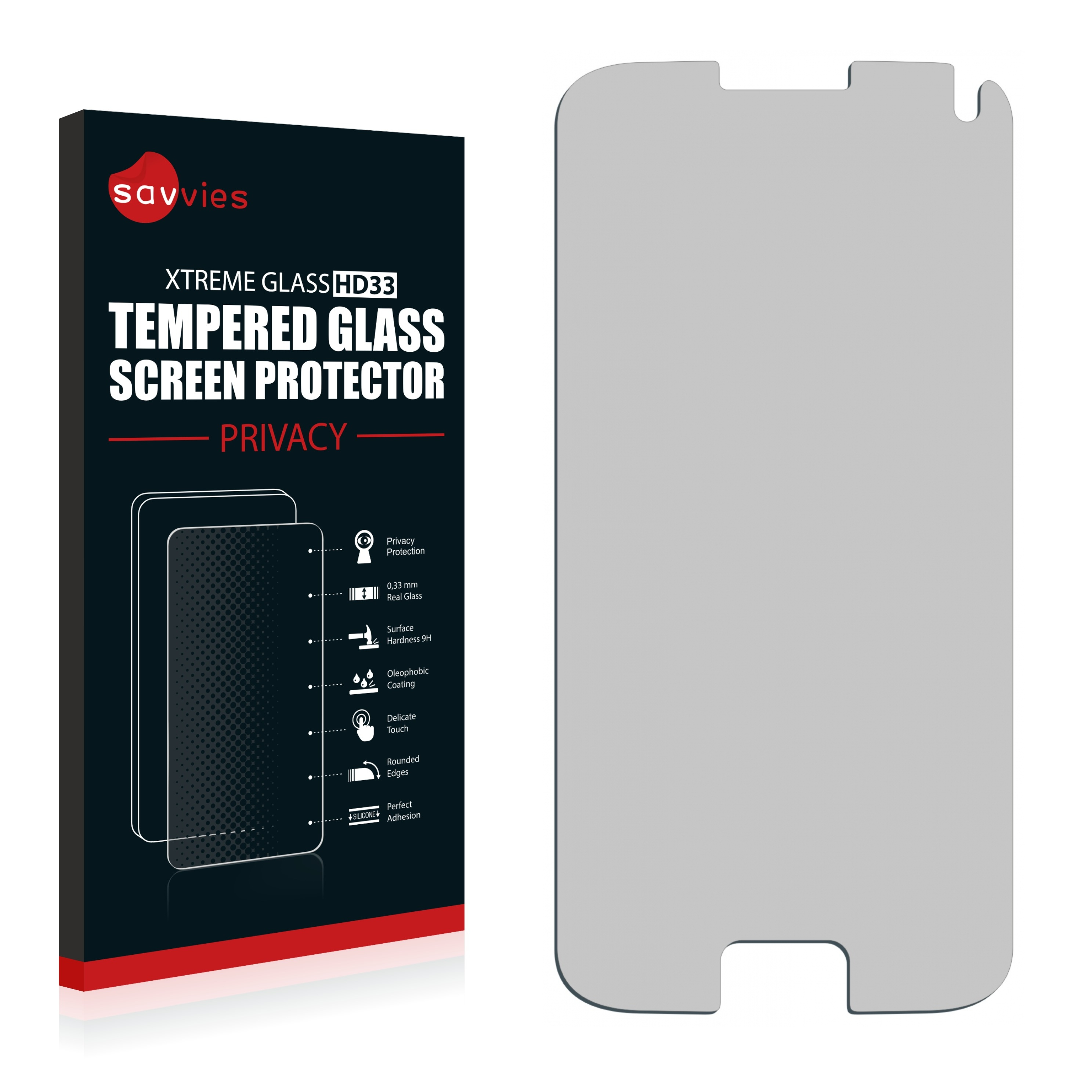 SAVVIES 9H privacy Schutzglas(für Galaxy S5 Samsung Mini Duos)