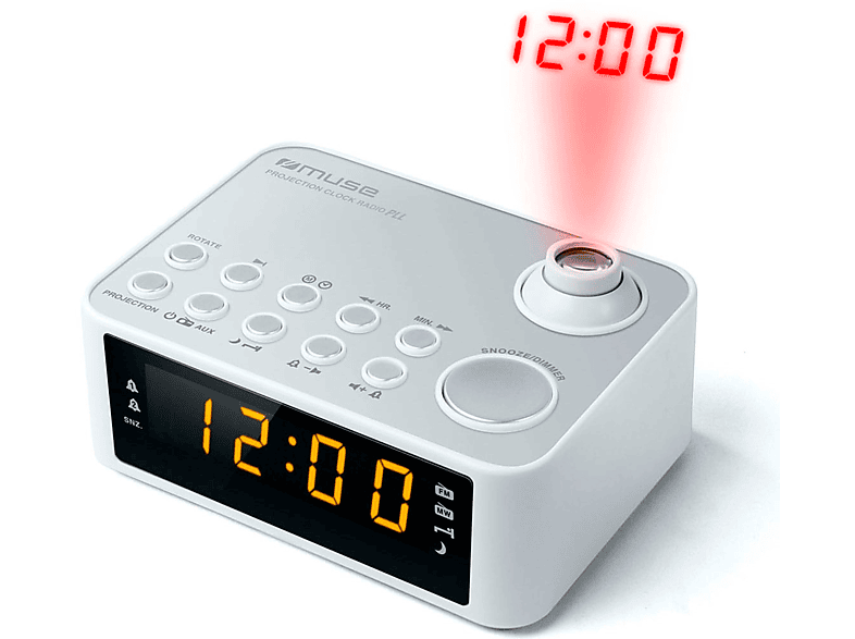 Radio reloj con proyector horario