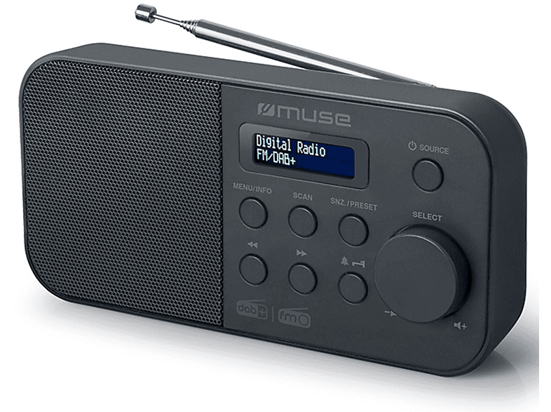 MUSE M-109 DB Radio DAB+/FM, DAB+/FM RDS, -, schwarz