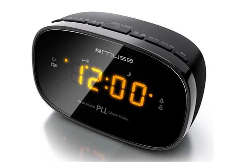 Radio Despertador - Muse M-150 Cr Negro Radio Despertador Analógico  Sobremesa Fm Snooze Autosearch MUSE, Negro