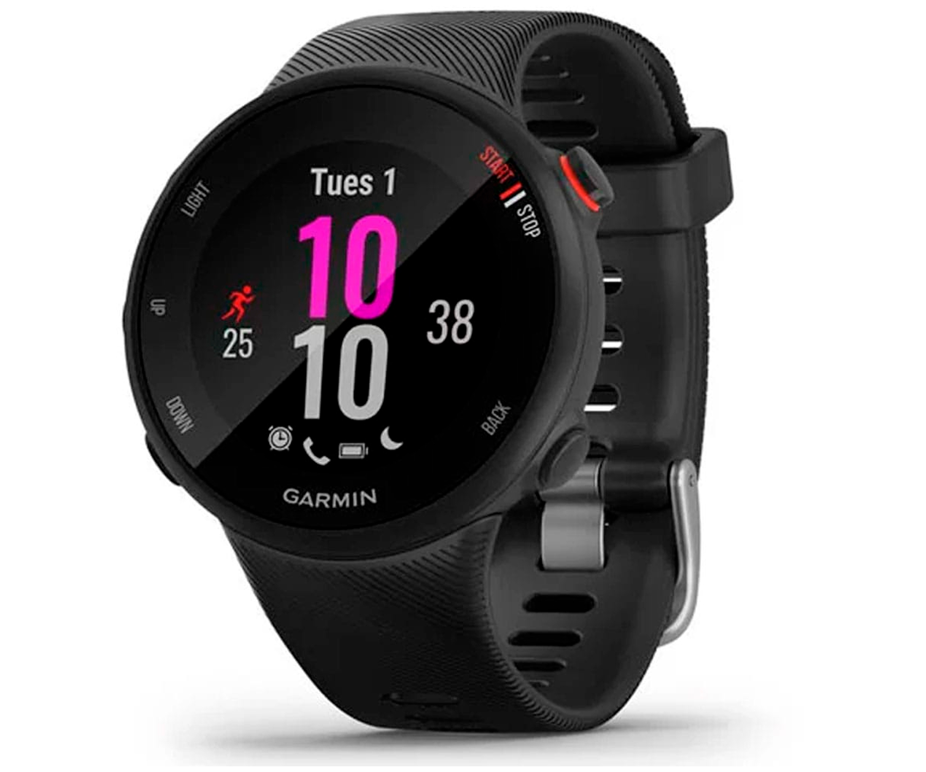 Smartwatch - GARMIN Forerunner 45S 39mm Negro Reloj inteligente de running GARMIN, Negro, 1,04 "