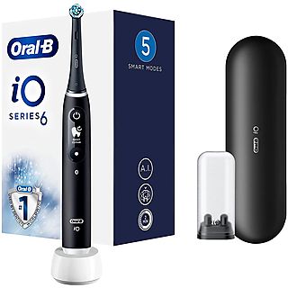 Cepillo de dientes eléctrico - BRAUN Oral-B iO Serie 6 Cepillo de dientes eléctrico, 5 velocidades, Negro