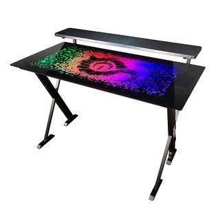 Mesa de escritorio gaming LED RGB  - TAL-WARSHIPX1 TALIUS, Warship, Negro