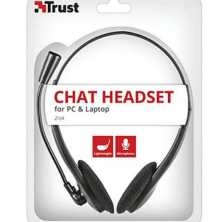 Altavoz - TRUST Trust Ziva Chat Headset Auricular Con Micrófono, Circumaurales, Negro