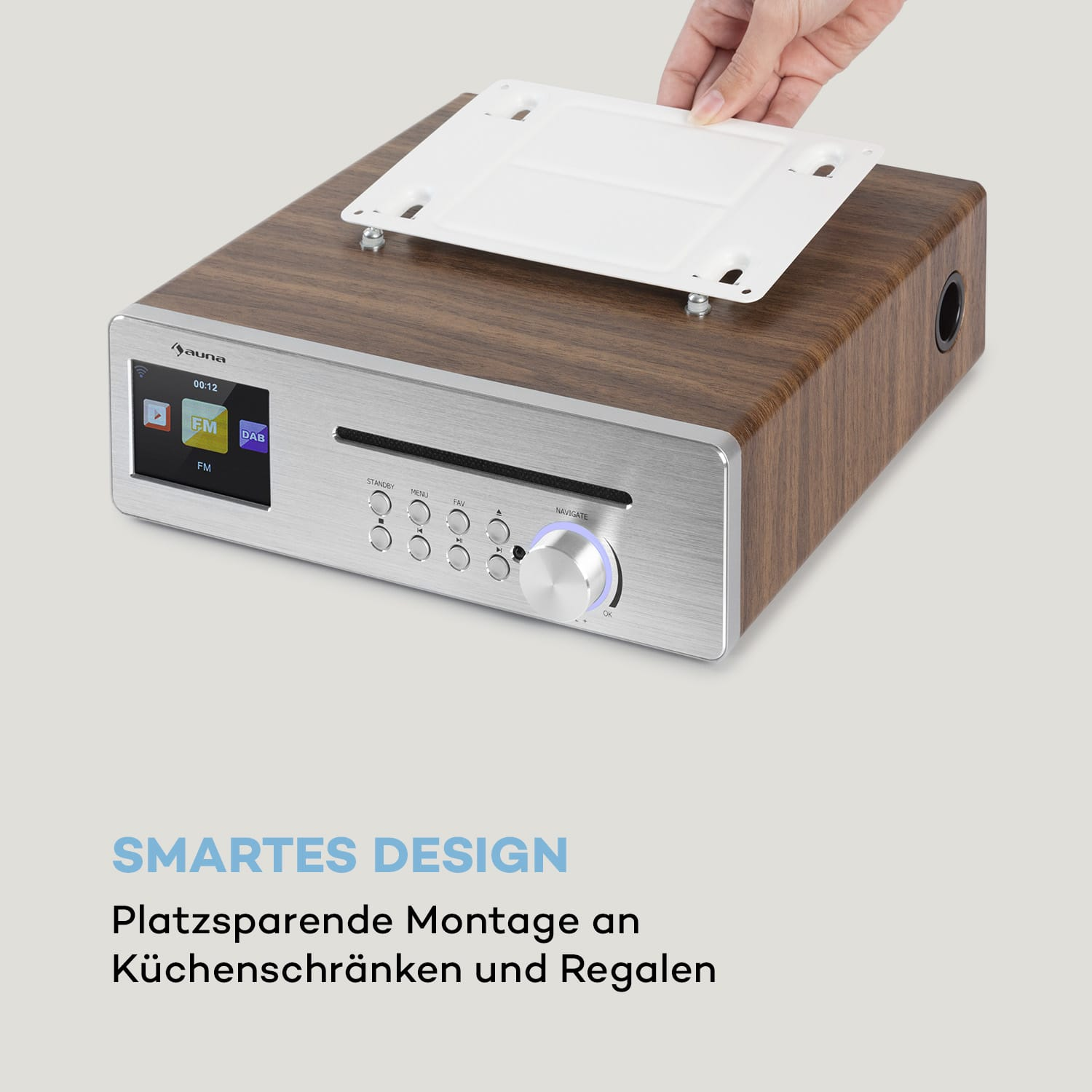 DAB, Silver Küchenradio, Bluetooth, Silber AUNA Chef Star